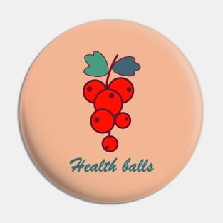 Health Red Ribes balls Pin