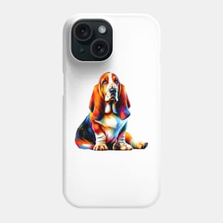 Colorful Splash Basset Hound in Artistic Style Phone Case