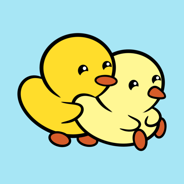 Duckie and Duck Back Hug <3 by Duckie and Duck