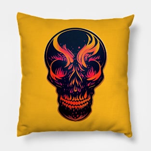 Fire Skull Pillow