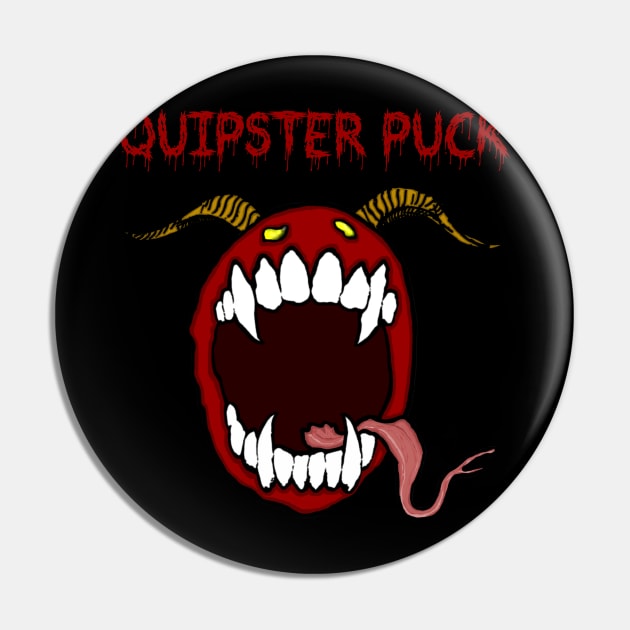 Bloody Quipster Puck Pin by QuipsterPuck