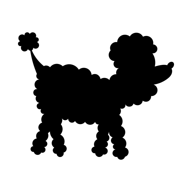 Poodle dog silhouette repeating design by SooperYela