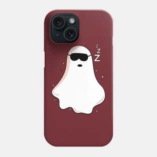 funny sleepy Ghost with glasses soul halloween Phone Case