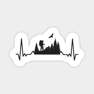 Berge Wandern Natur Berg Outdoor Geschenk T-Shirt Magnet