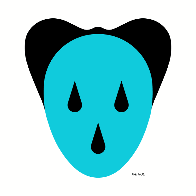 Mouse Head Blue /  Black by patrou