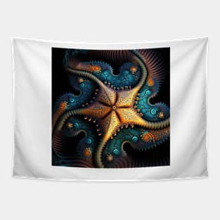 A Colorful Fractal Starfish Pattern Tapestry