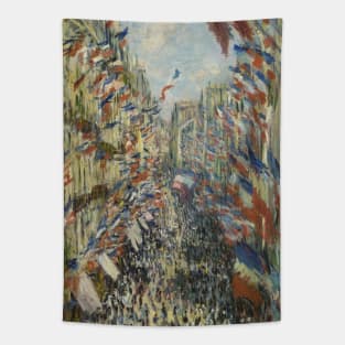 The Rue Montorgueil by Claude Monet Tapestry