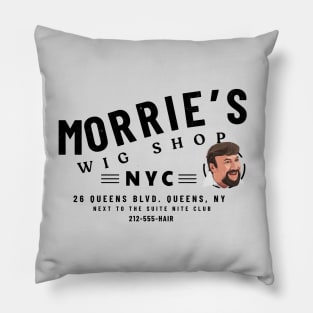 Morrie's Wig Shop NYC - vintage logo Pillow