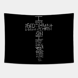 Believe In God The Father Easter Jesus Cross Christian Tapestry