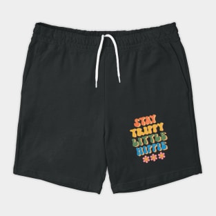 Stay Trippy Little Hippie Floral Groovy Design Shorts