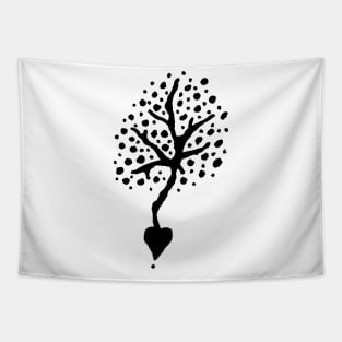 Spring Tree Doodle Art Tapestry