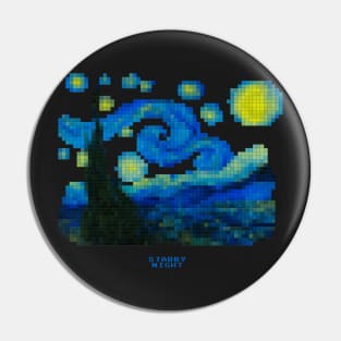 PixelArt the Starry Night by Vincent Van Gogh Pin