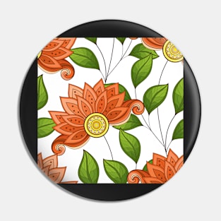 Spring Pattern with Floral Motifs Pin