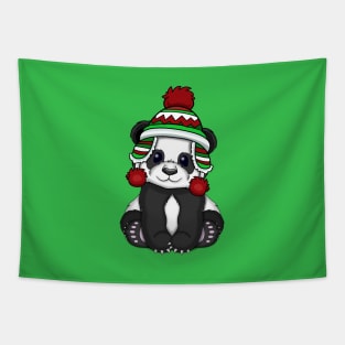 Christmas Panda Tapestry