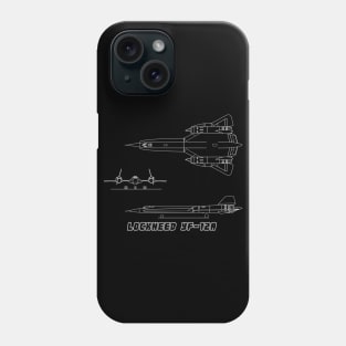 Lockheed YF-12A (Stealth Fighter) (white) Phone Case