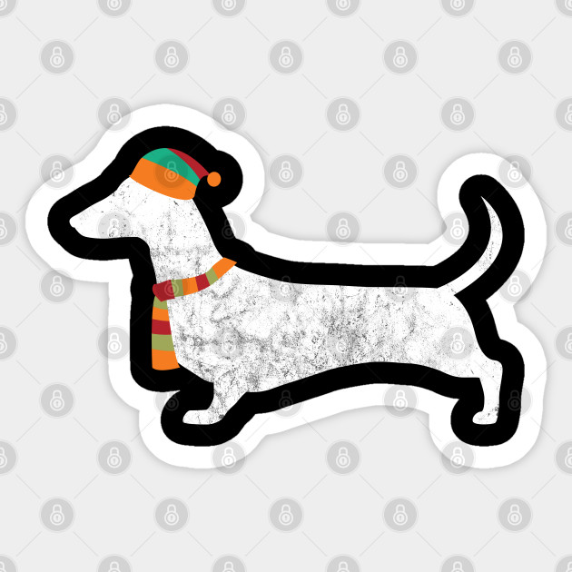 Dachshund Winter Beanie Hat Scarf Gift Sticker Teepublic Uk
