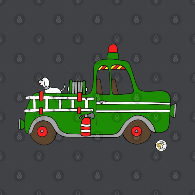 Green Fire Truck by Mellowdays