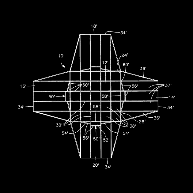 Parachute Vintage Patent Drawing by TheYoungDesigns