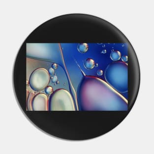 Midnight Blue Bubble Abstract Pin