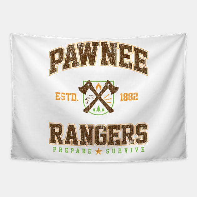 Pawnee Rangers (Variant) Tapestry by huckblade