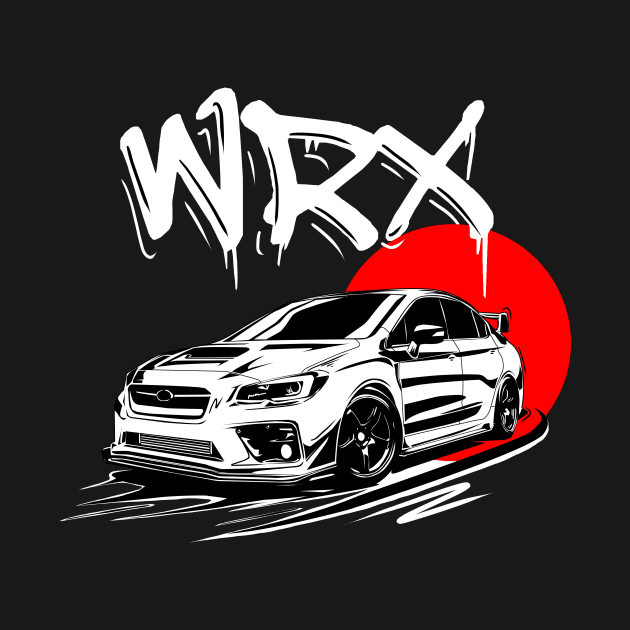 WRX sti illustration vector art by ASAKDESIGNS