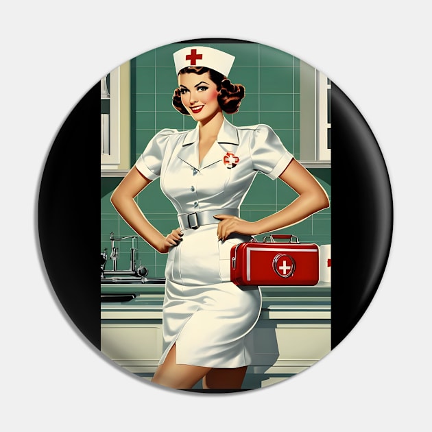 Beautiful retro nurse Pin by Spaceboyishere