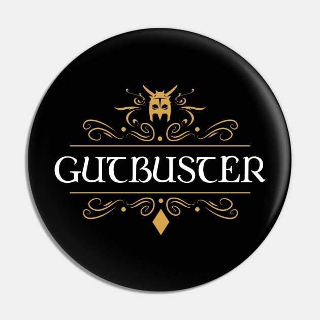 Gutbuster Dwarven Emblem RPG Pin by pixeptional