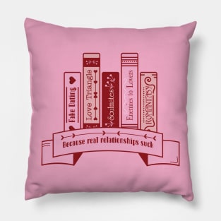 Bookish aesthetic | Book girlie | Romance Tropes Pillow