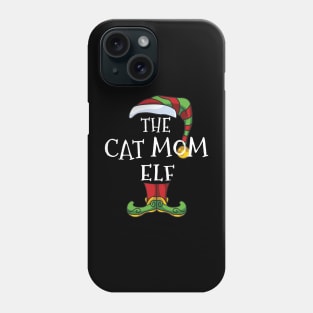 Cat mom Elf Family Matching Christmas Holiday Group Gift Pajama Phone Case