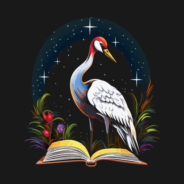 Whooping Crane Reads Book by JH Mart