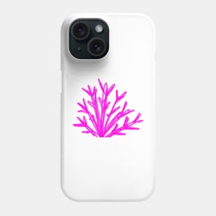 Pink watercolor tree branch art Phone Case