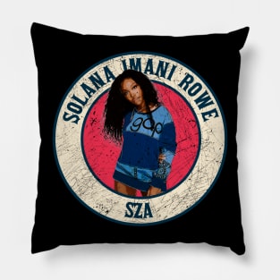 Retro Style Fan Art Design SZA // Solana Imane Rowe Pillow