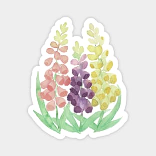 Loose Watercolor Foxgloves Magnet