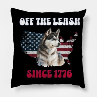 4th of July Independence Day Funny Design for Dog Lovers Pillow