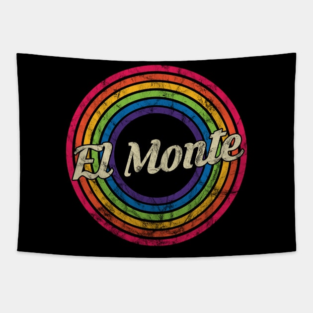 El Monte - Retro Rainbow Faded-Style Tapestry by MaydenArt