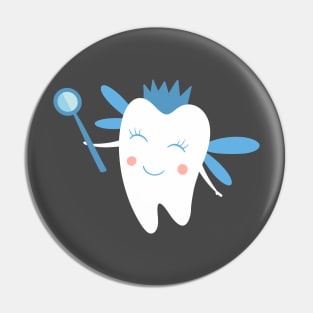 Tooth Fairy on Blue Pin