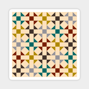 Geometric Pattern: Quilt: Autumn Magnet