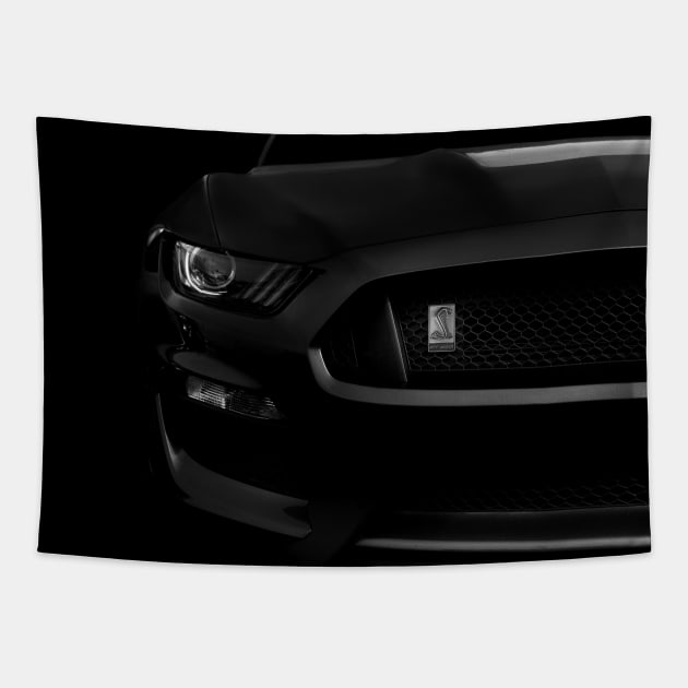 Ford Mustang GT350 - black Tapestry by mal_photography