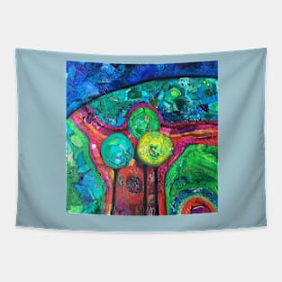 Green Hill collage Tapestry