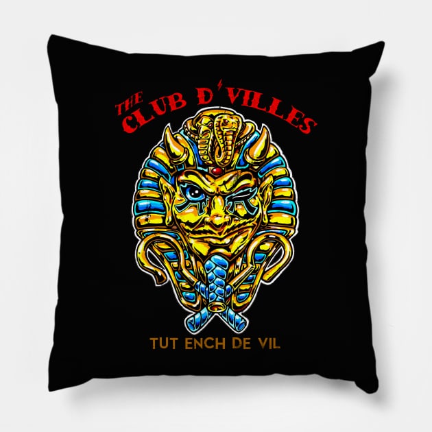 Devil Pharaoh Illustration Pillow by Kingrocker Clothing