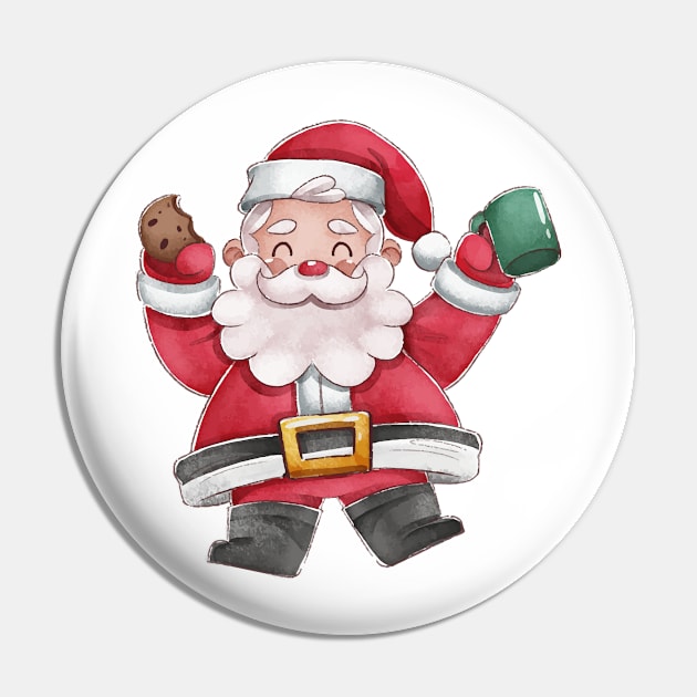 Australian Christmas Cool Santa Pin by timegraf