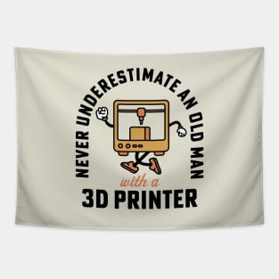 3D Printing Old Man with a 3D Printer 3D Filament Tapestry