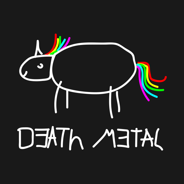 Death Metal rainbow unicorn - Metal - Phone Case