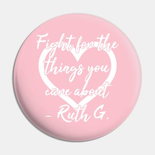 RBG Feminism Heart | Ruth Bader Ginsburg Quote Pin