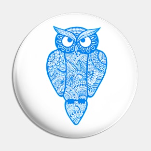 Owl (light blue) Pin