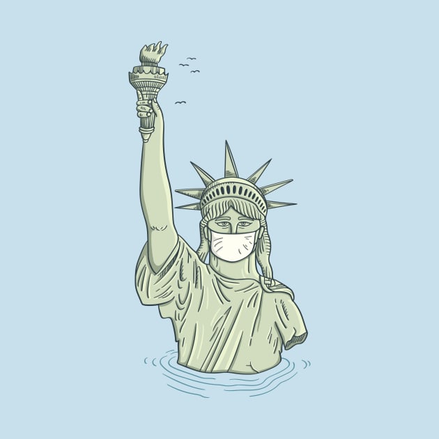 Masked Liberty by Moe Tees