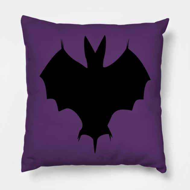 Simple Silhouette Of A Halloween Bat Pillow by taiche