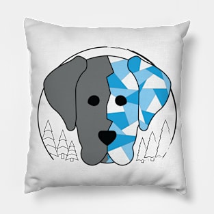 Geometric Silver Lab Pillow