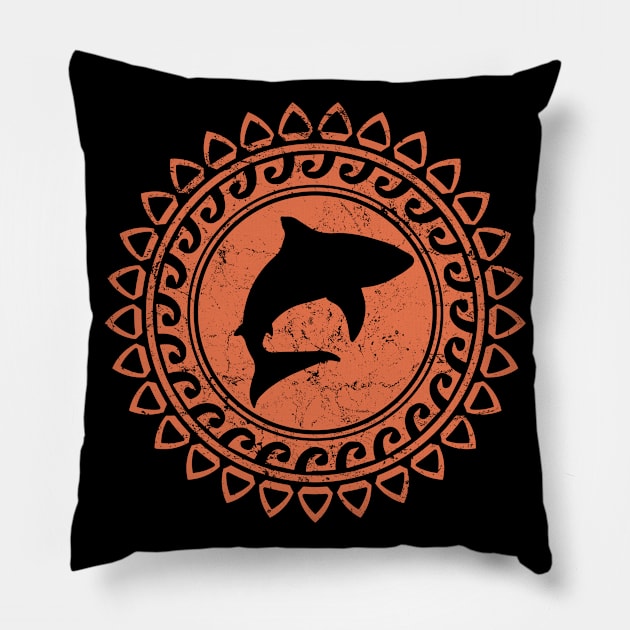 Bull Shark Pillow by NicGrayTees
