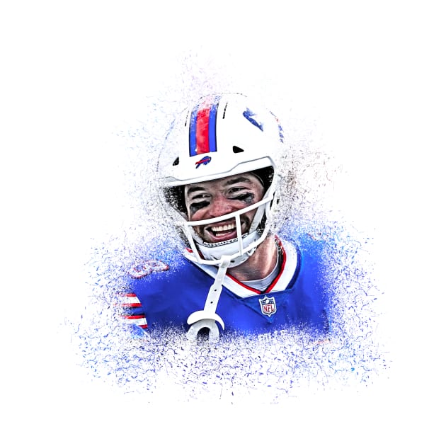 BUFFALO BILLS PLAYER-DAWSON KNOX-FAN ART by MufaArtsDesigns